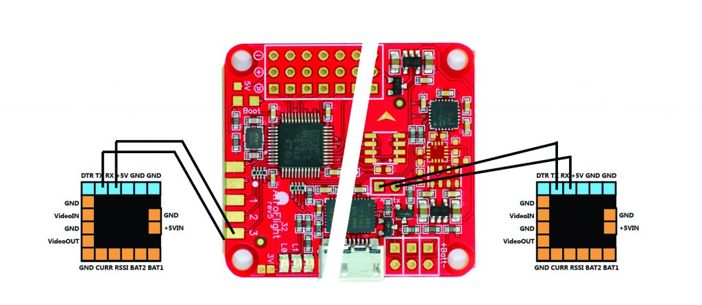 Naze32 OSD connection