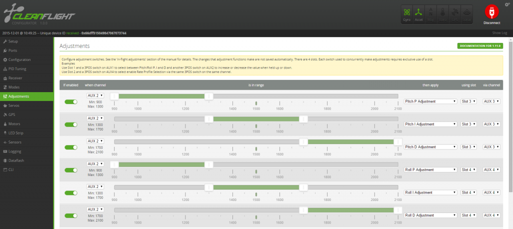 PID tuning in the Air